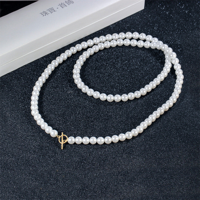 Trendy Shell Pearl Buckle Simple And Light Necklaces