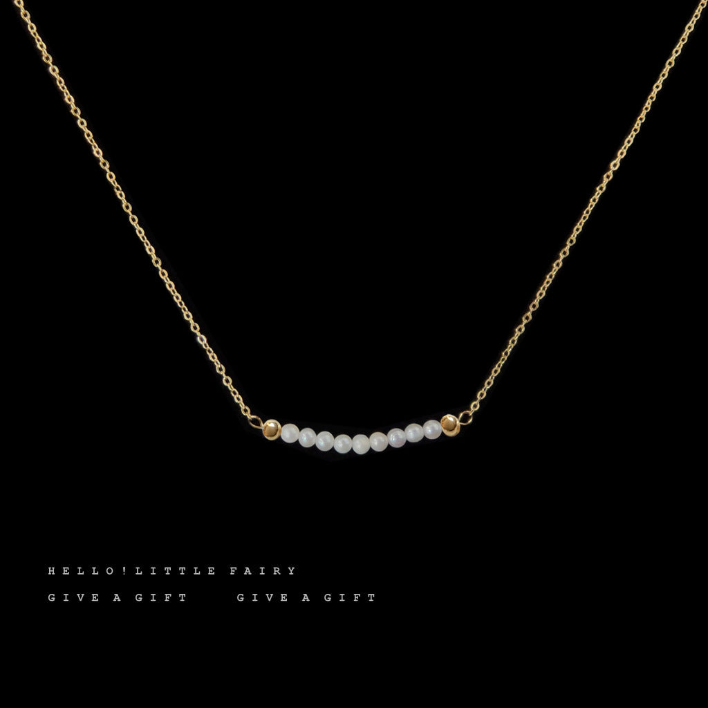 Gold-plated Freshwater Pearl Beautiful Simple Female Necklaces