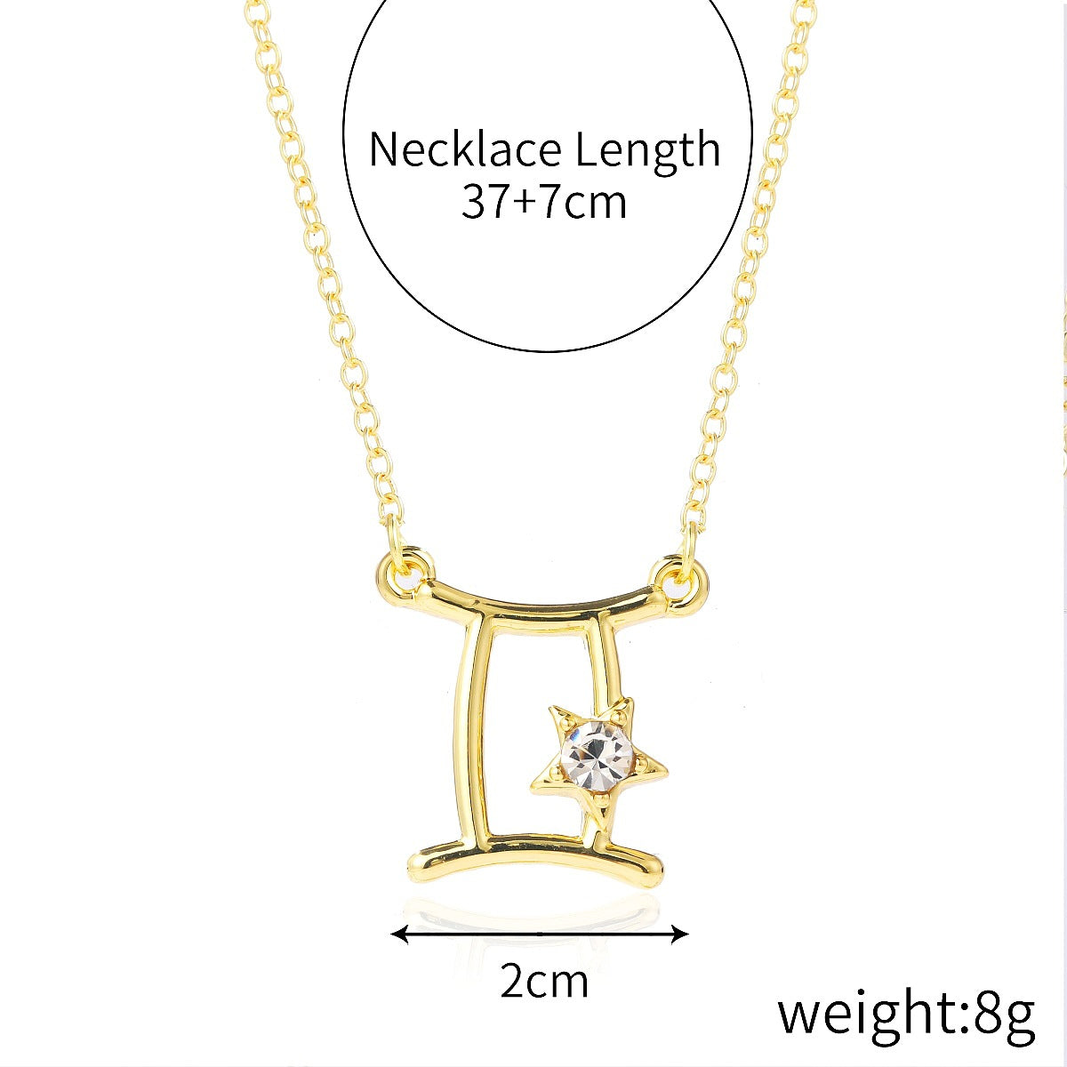 Style Simple Accessories Design Zircon Constellation Necklaces