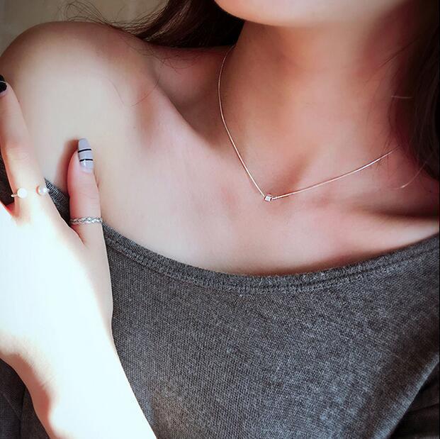 Clavicle Chain Ornament Korean Version Brushed Necklaces