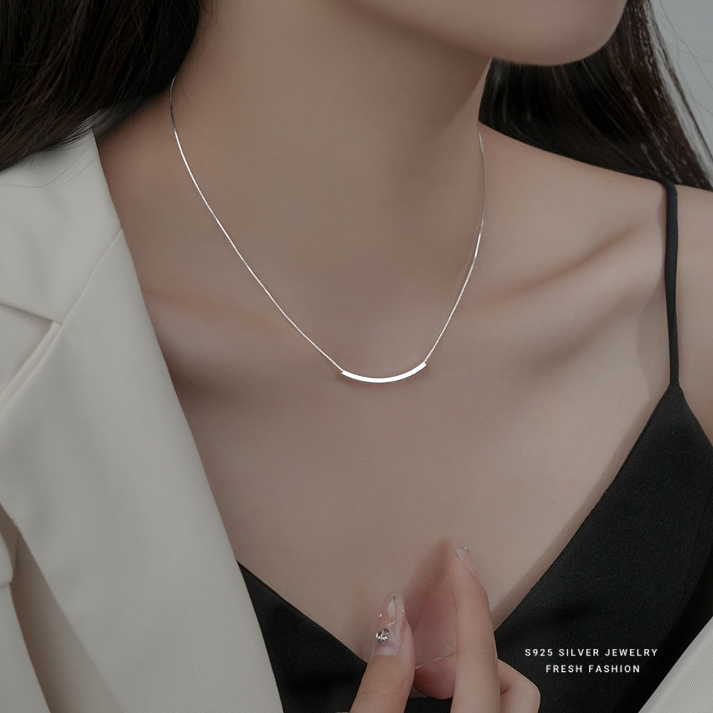 Women's Simple Fashion Square Tube Chain Cold Necklaces