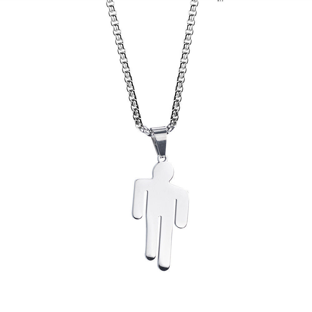 Colliers en titane tendance avec pendentif personnalisé en forme de poire pour femmes et hommes