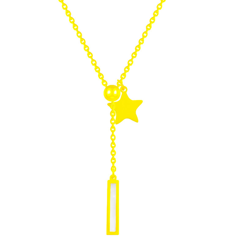 Women's Accessories Pentagram Tassel Light Luxury Niche Necklaces