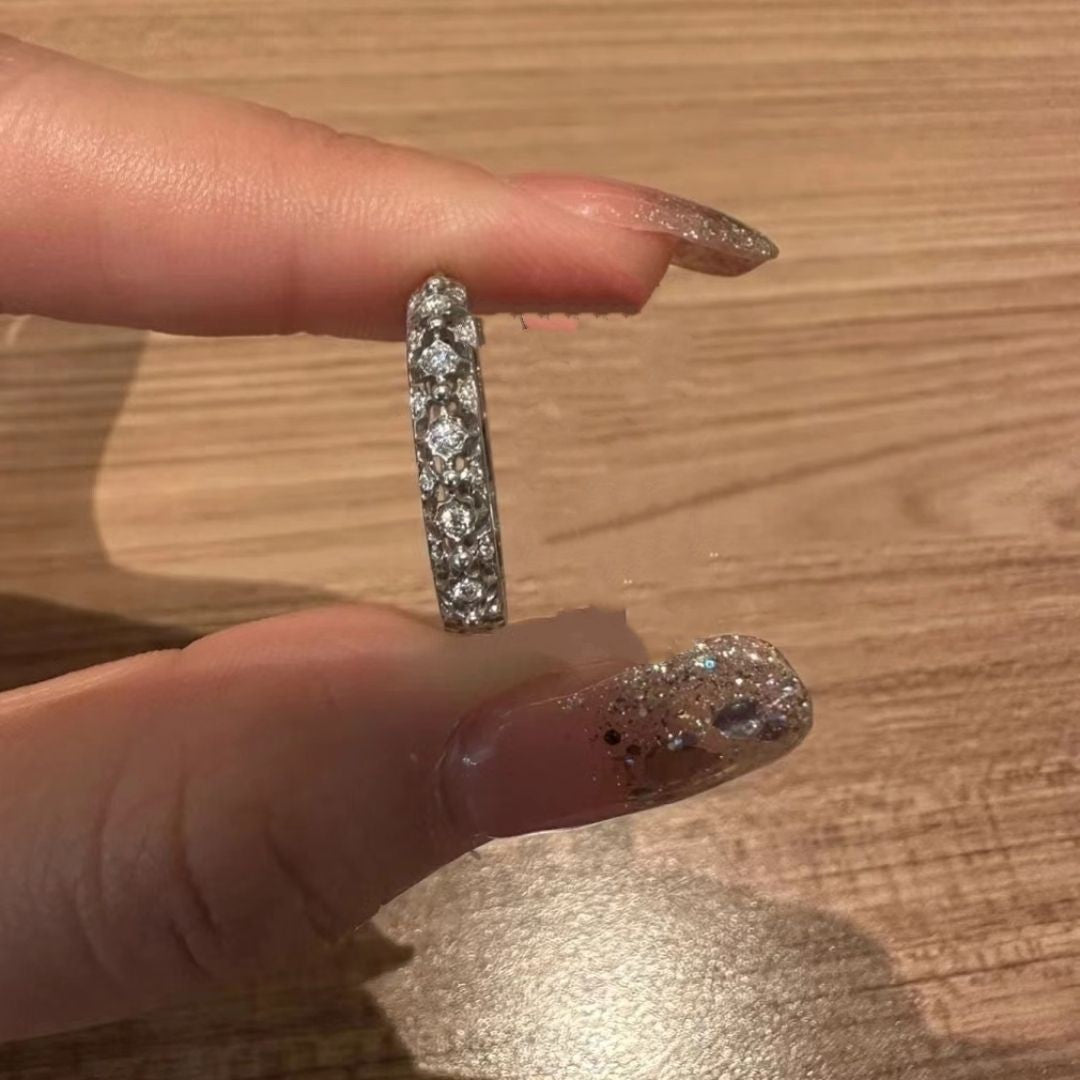 Women's Brushed Niche Temperament Simple Good-looking Diamond Rings