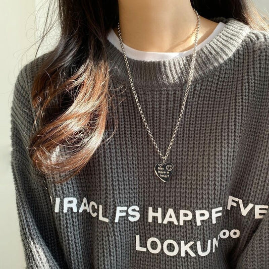 Women's Fading Love Smiley Hip Hop Light Necklaces