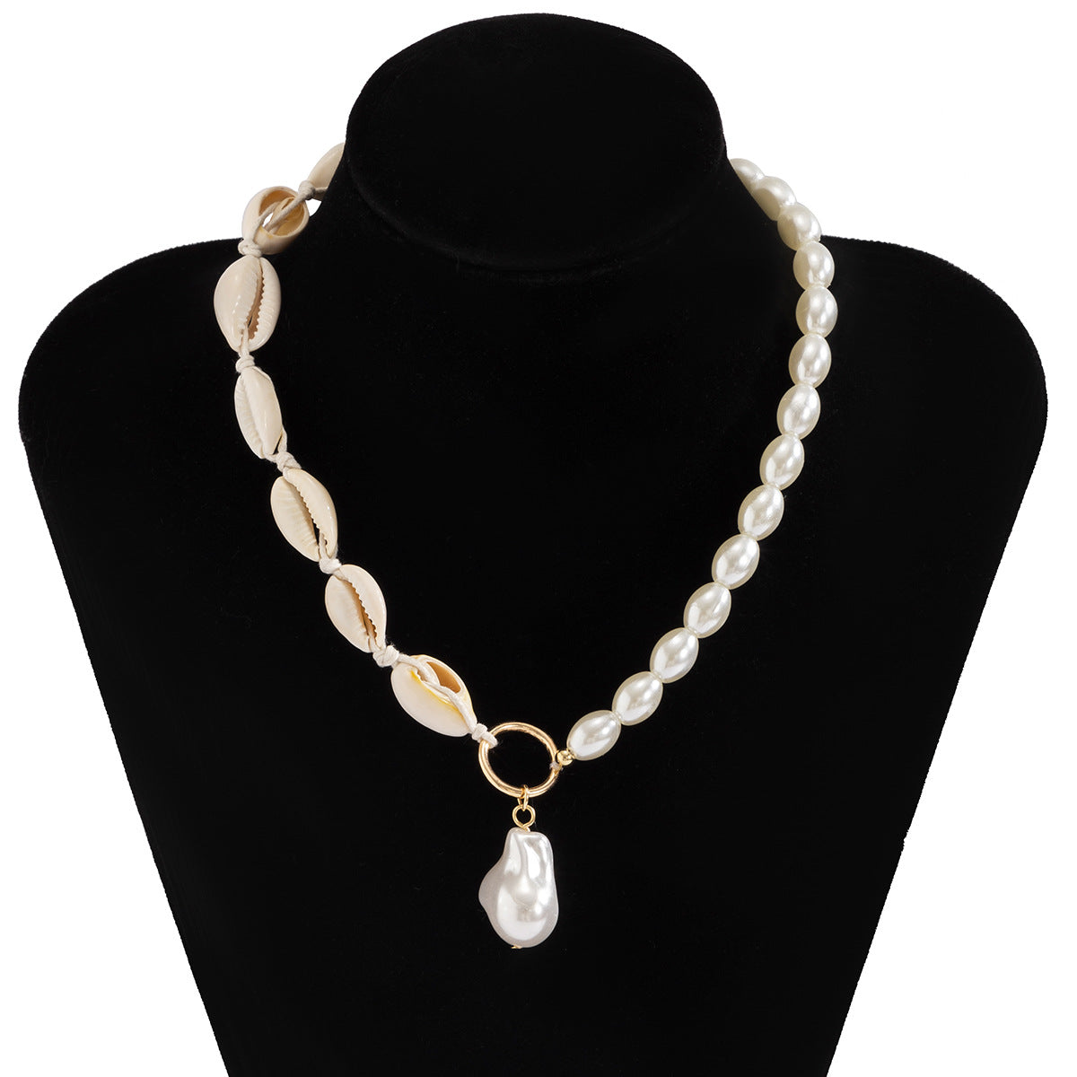 Women's Imitation Pearl Simple Shaped Pendant Neck Necklaces