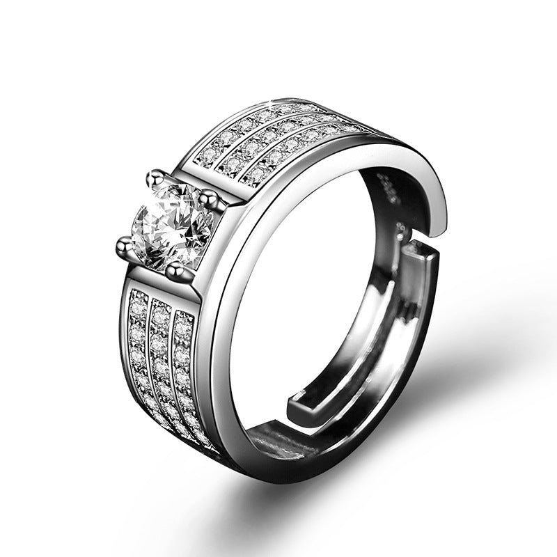 Men's Accessories Couple Geometric Opening Adjustable Wedding Rings