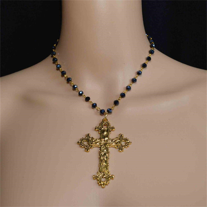 Bequeme, elegante, lässige Kreuz-Gothic-Schmuckhalsketten