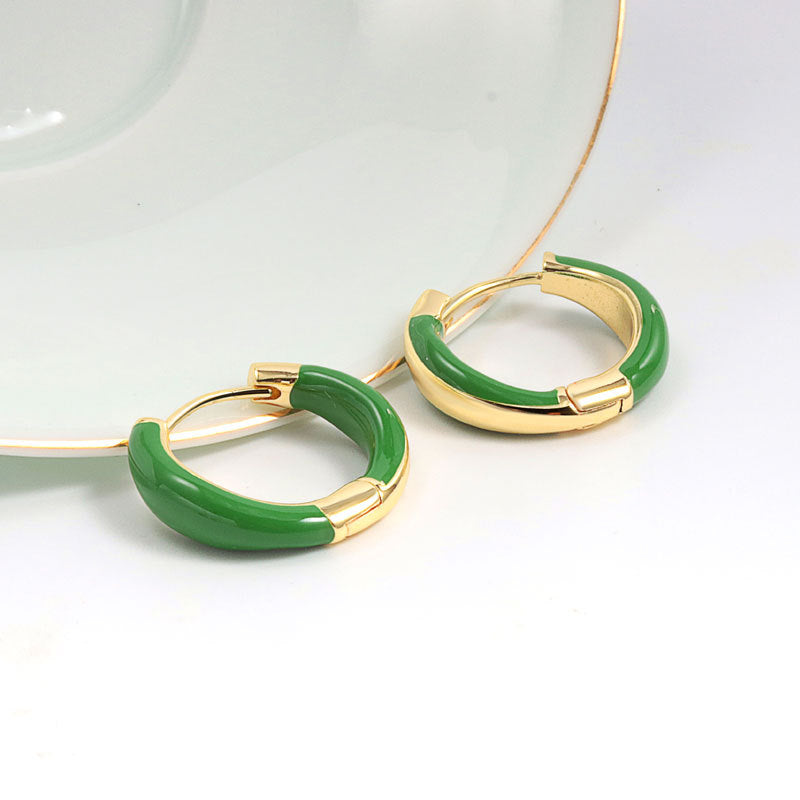 Women's Luxury Drop Oil Avocado For Jewelry Earrings