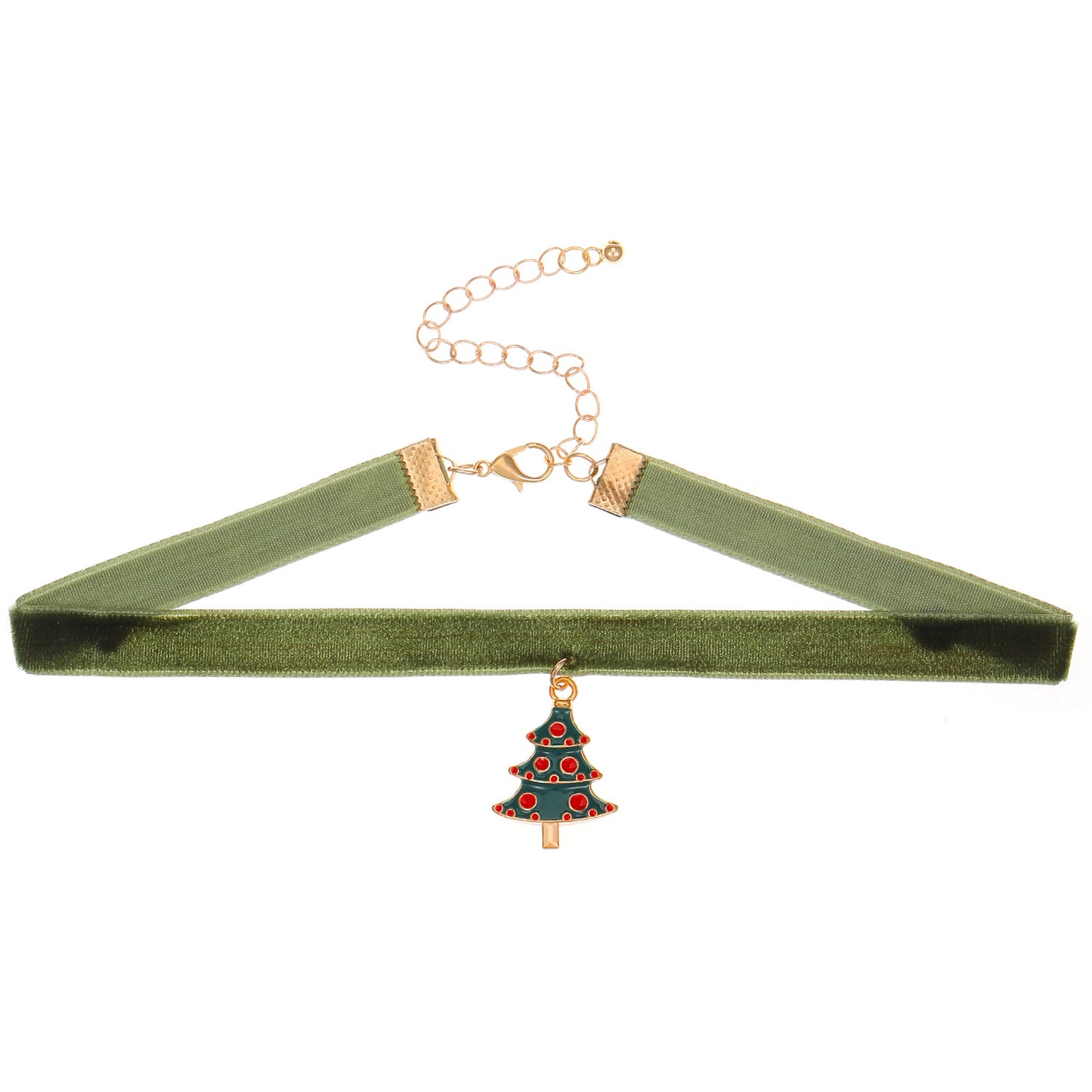 Jingling Bell Tree Neck Band Holiday Necklaces