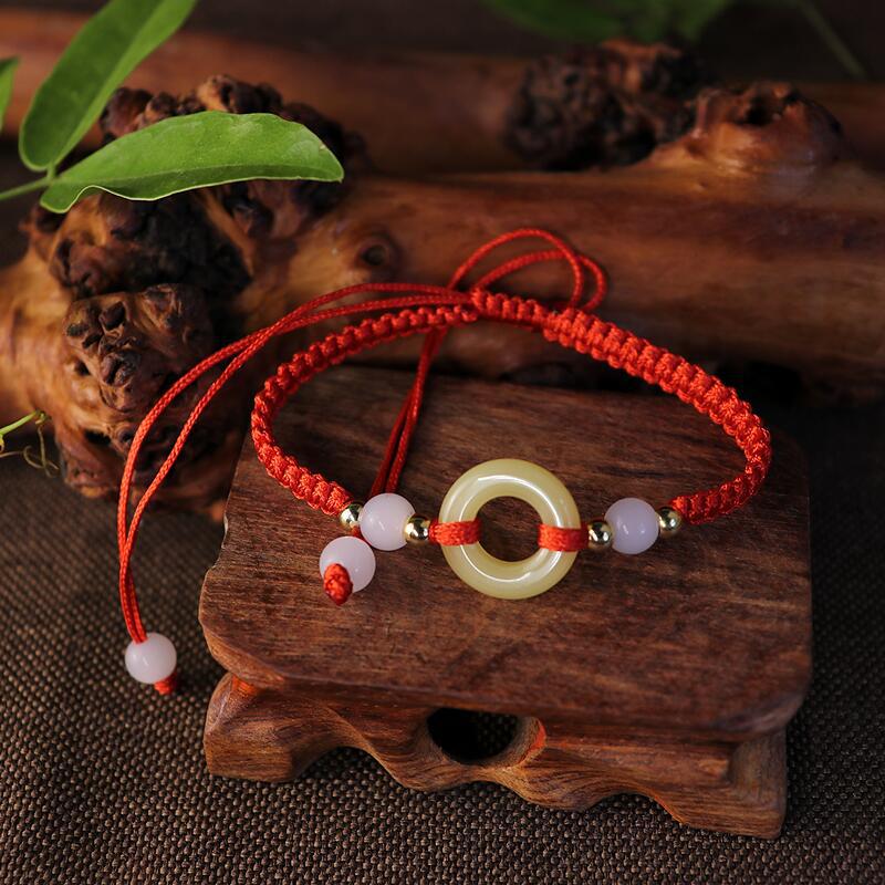 Women's & Men's Rope Hand-woven Jade Gift Life Gifts Bracelets