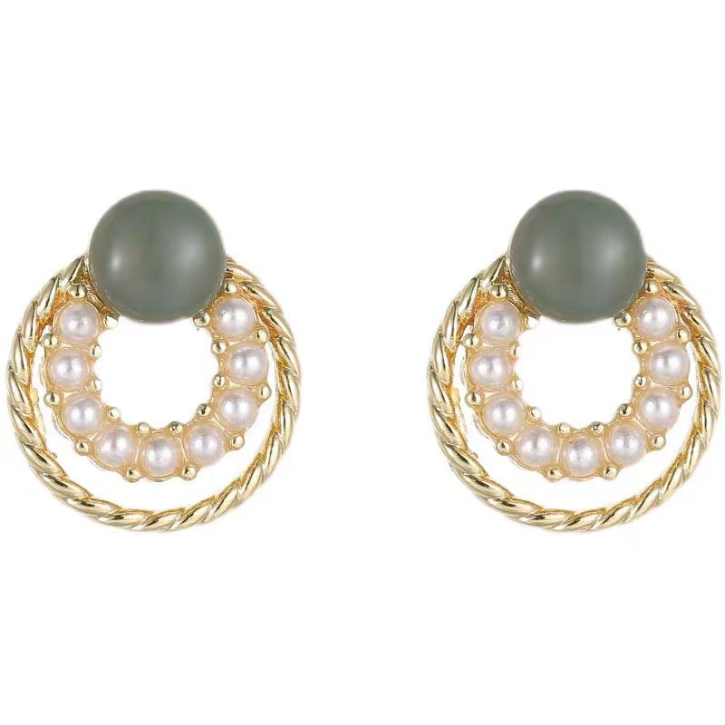 Retro Classic Pearl Ear Mosquito Coil Earrings