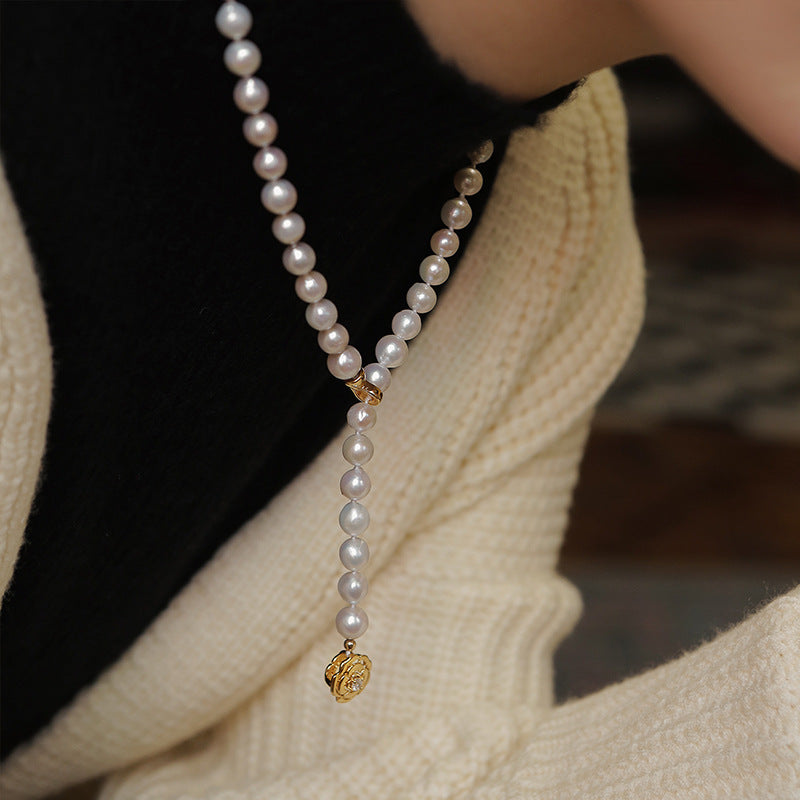 Women's Pearl Sweater Chain High-grade Niche Long Necklaces