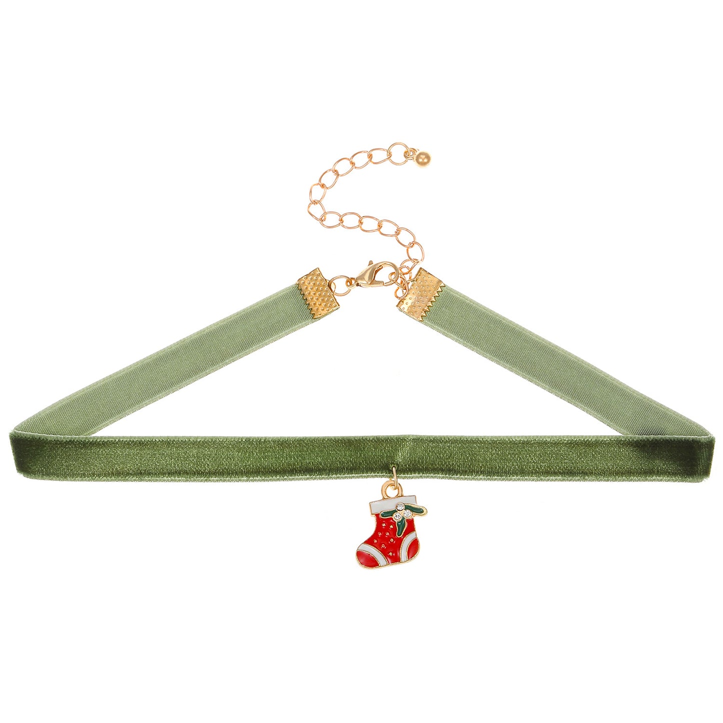 Jingling Bell Tree Neck Band Holiday Necklaces