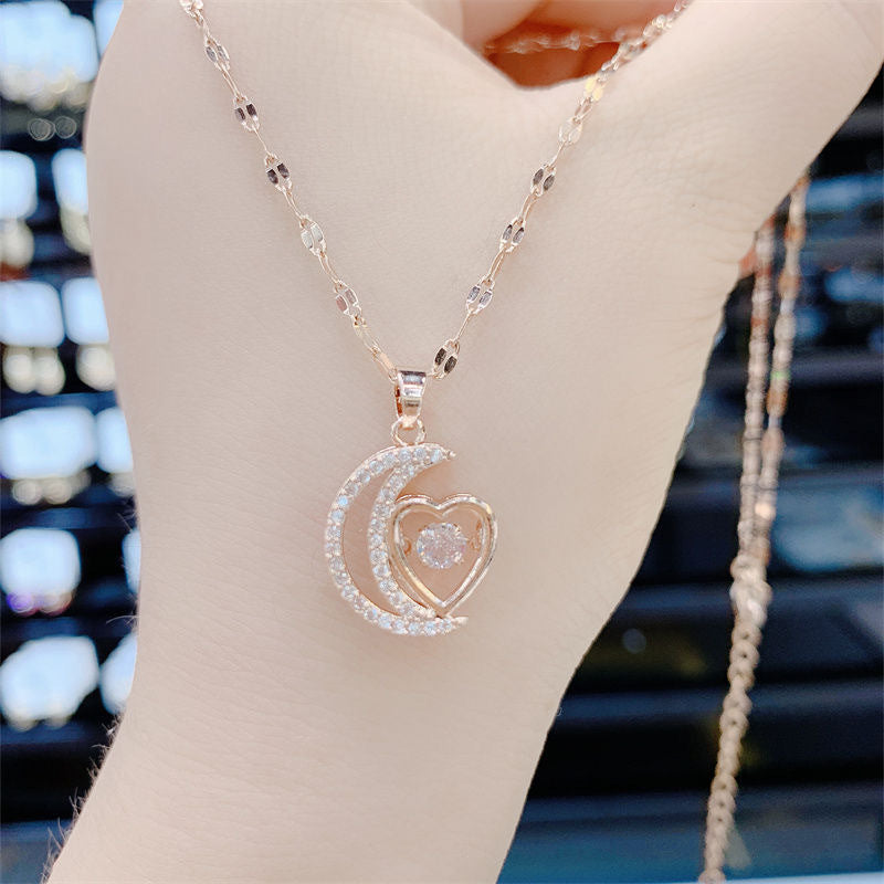 Women's Rose Gold Clavicle Chain Design Sense Necklaces