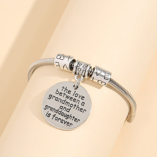 Round Letter Eternal Love Personalized Hip Bracelets