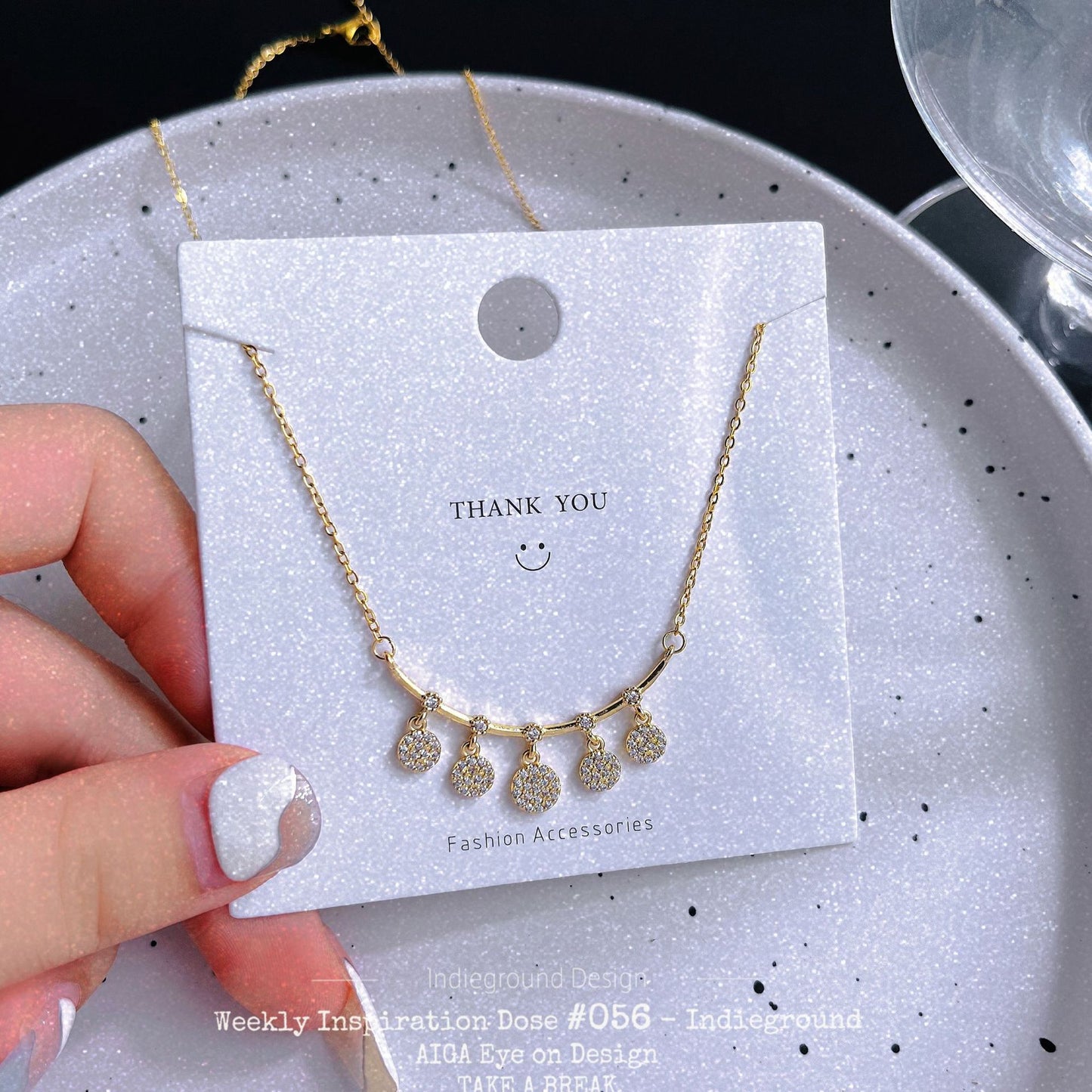 Geometric Round Micro Female Trendy Cold Necklaces