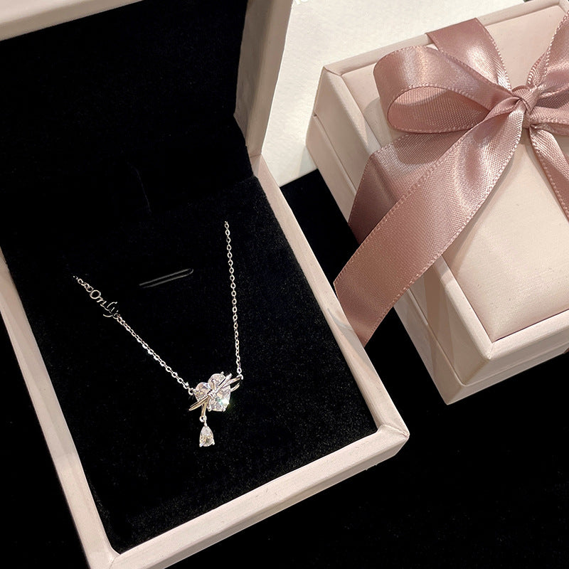 Colliers d'amour en argent Sterling de luxe de haute qualité, cadeau de saint-valentin