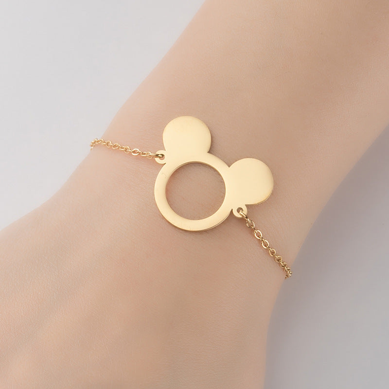 Bracelets de personnage de dessin animé de mode mignon Mickey Mouse pour femmes