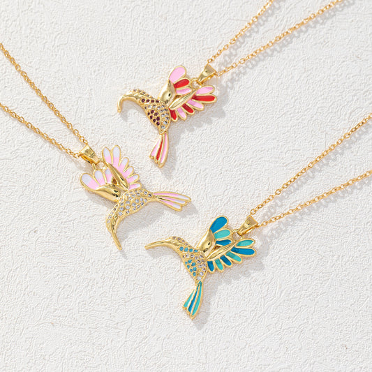 Copper Bird Pendant Female Personality Fashion Necklaces