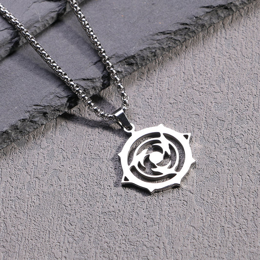 Thunder Element Stainless Steel Pendant Two-dimensional Necklaces