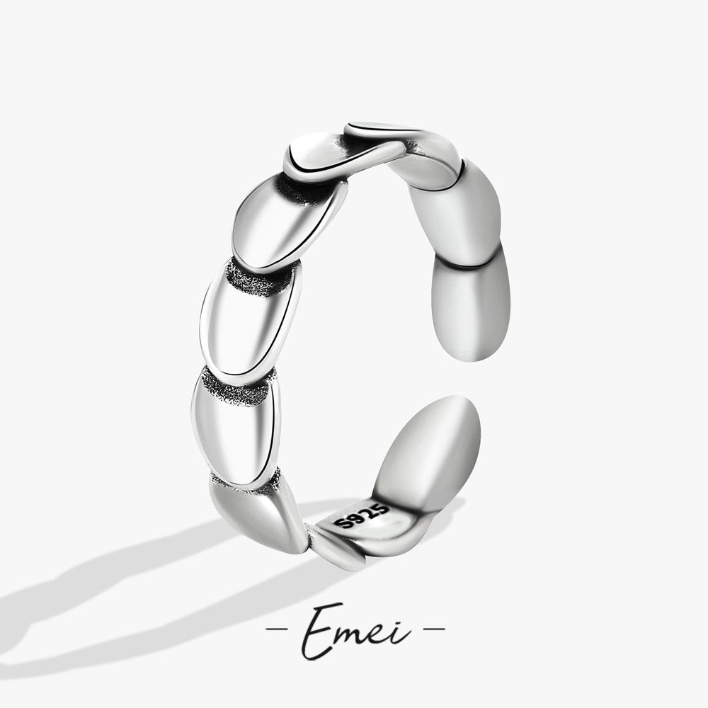 Women's Geometric Wafer Snake Bone Fashion Personalized Opening Design Simple Rings
