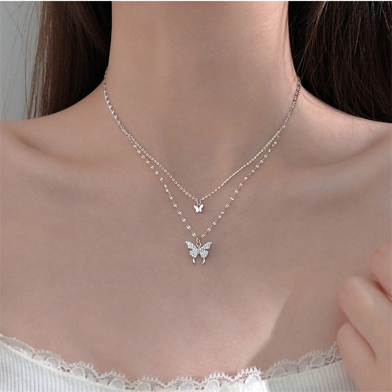 Steel Temperament Entry Lux Design Sense Cold Necklaces