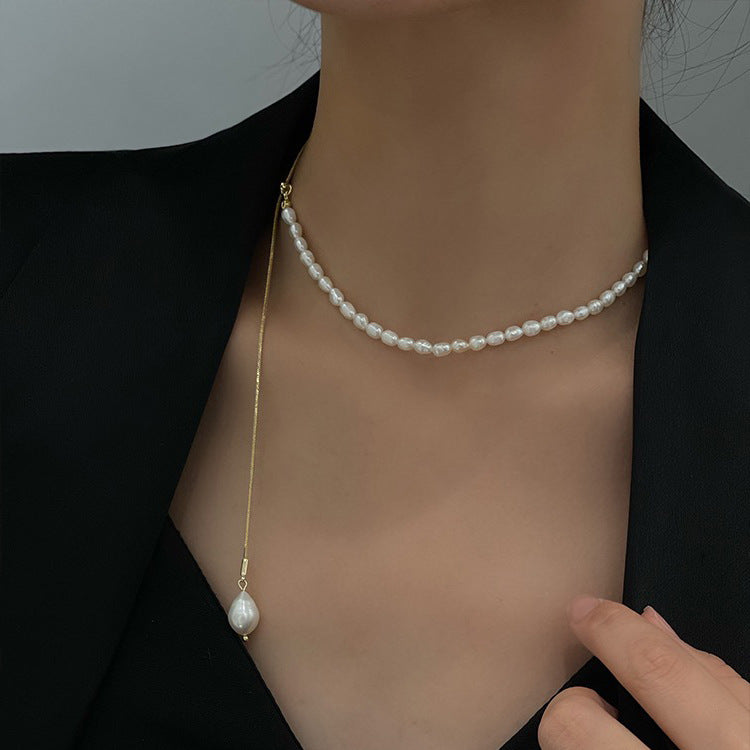 Style Freshwater Pearl Female Personality Simple Elegant Necklaces