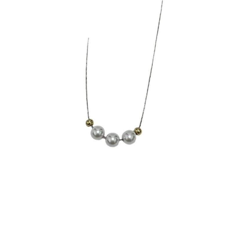 Simple Temperament Pearl Female Light Luxury Minority Design Necklaces