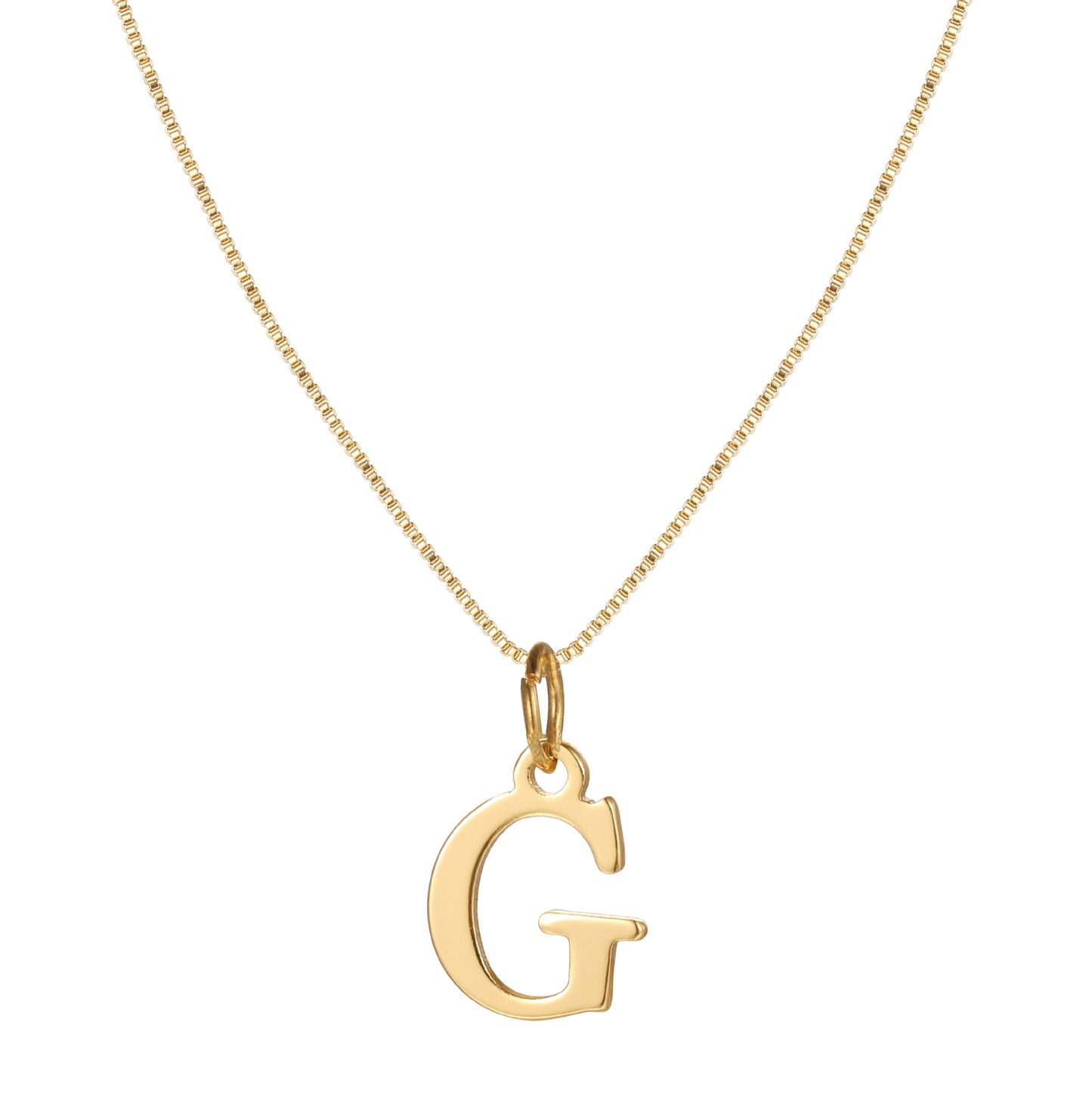 English Letter Creative Simple Box Chain Necklaces