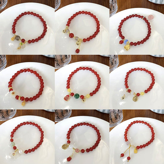 Agate Collection Chinese Style Artistic Retro Lucky Bracelets