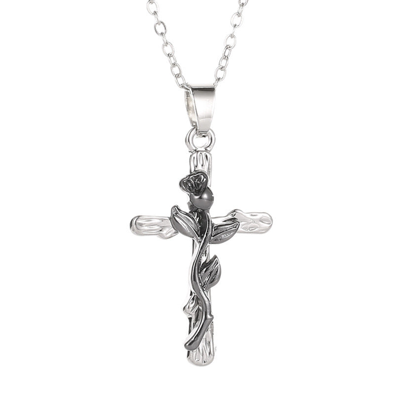 Diamond Cross Female Creative Design Geometric Necklaces