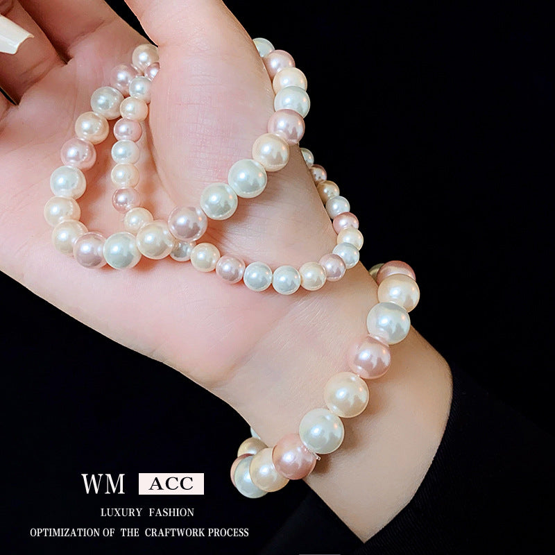 Pearl Fashionable Simple Palace Style Light Necklaces