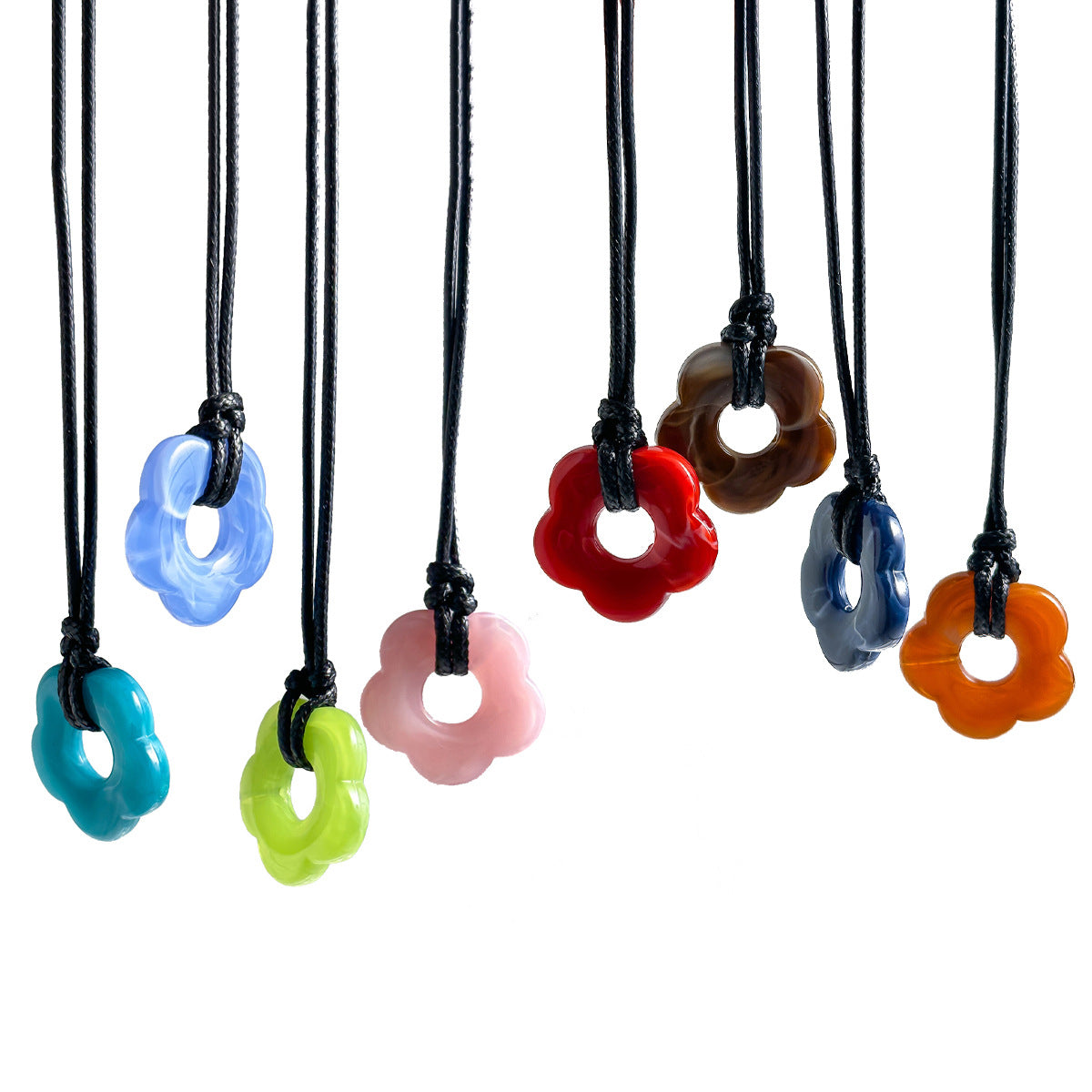 Women's Vacation Style Hollow Pattern Simple Wax Line Pastoral Necklaces