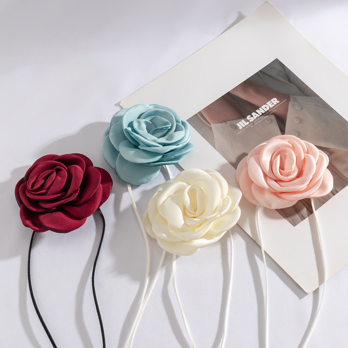 Personality Handmade Rose Creative Long Flower Necklaces