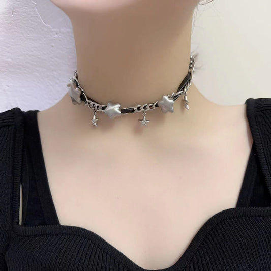 Accessories Female Personality Trend Niche Design Stitching Necklaces