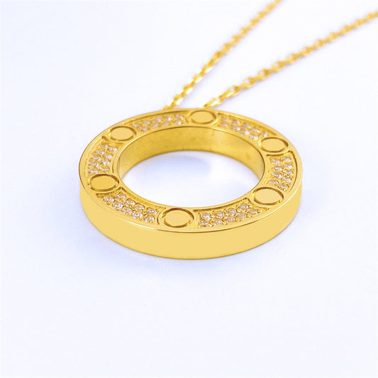 Diamond Rose Gold Light Luxury No Fading Necklaces