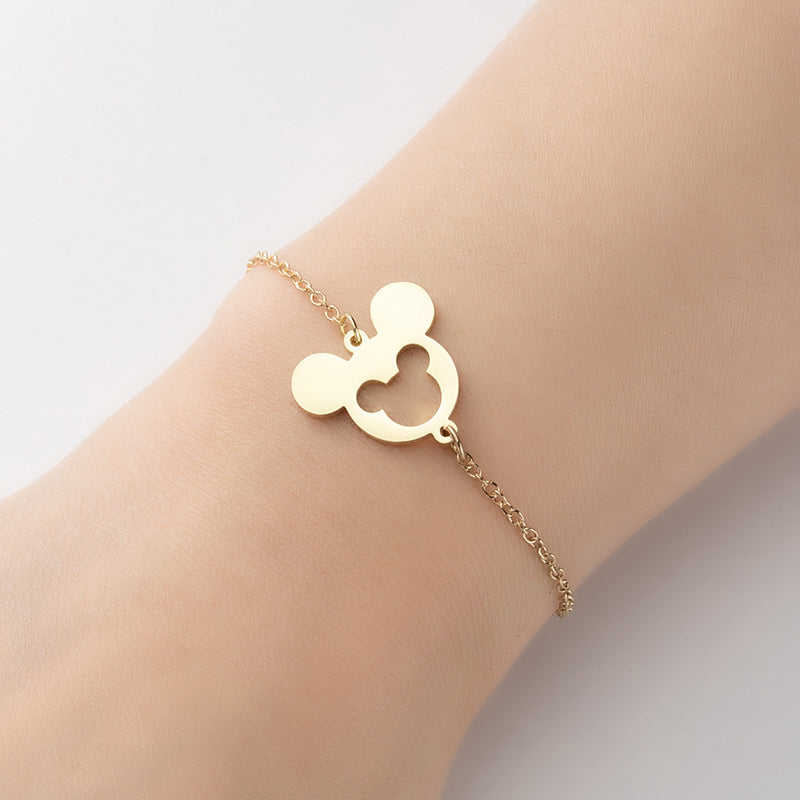 Bracelets de personnage de dessin animé de mode mignon Mickey Mouse pour femmes