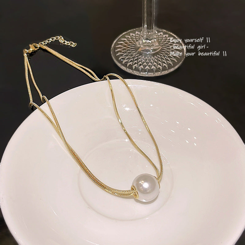 Advanced Design Sense Pearl Fairy Temperamental Clavicle Necklaces