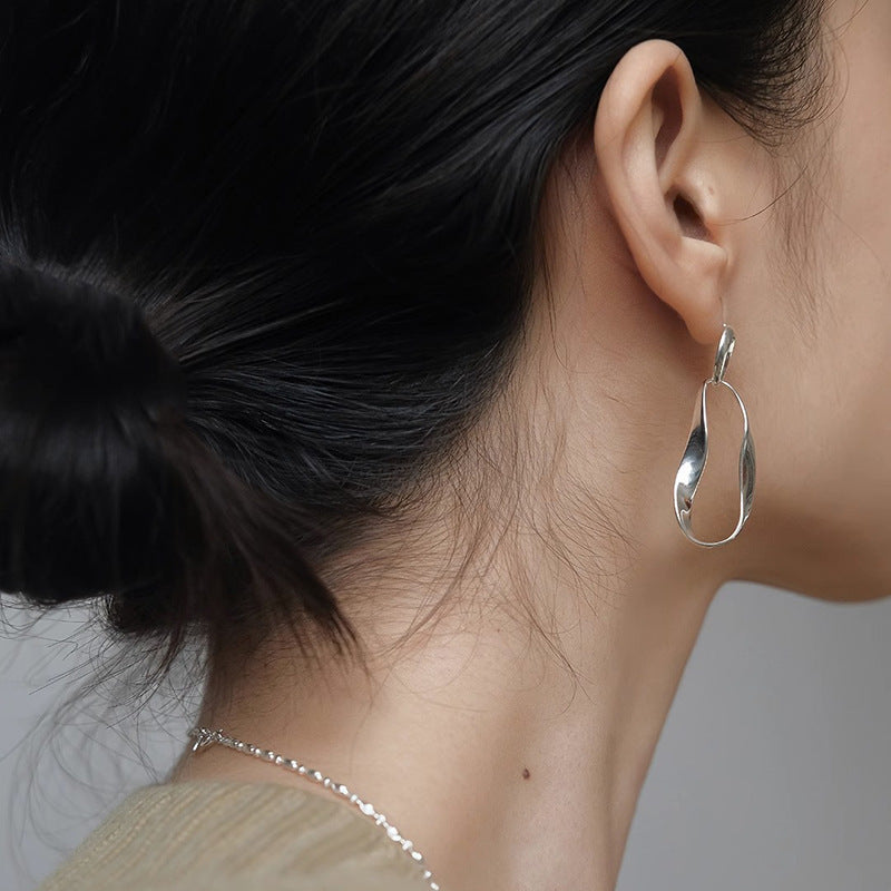Women's Sterling Sier Fashionable Simple French Elegant Earrings
