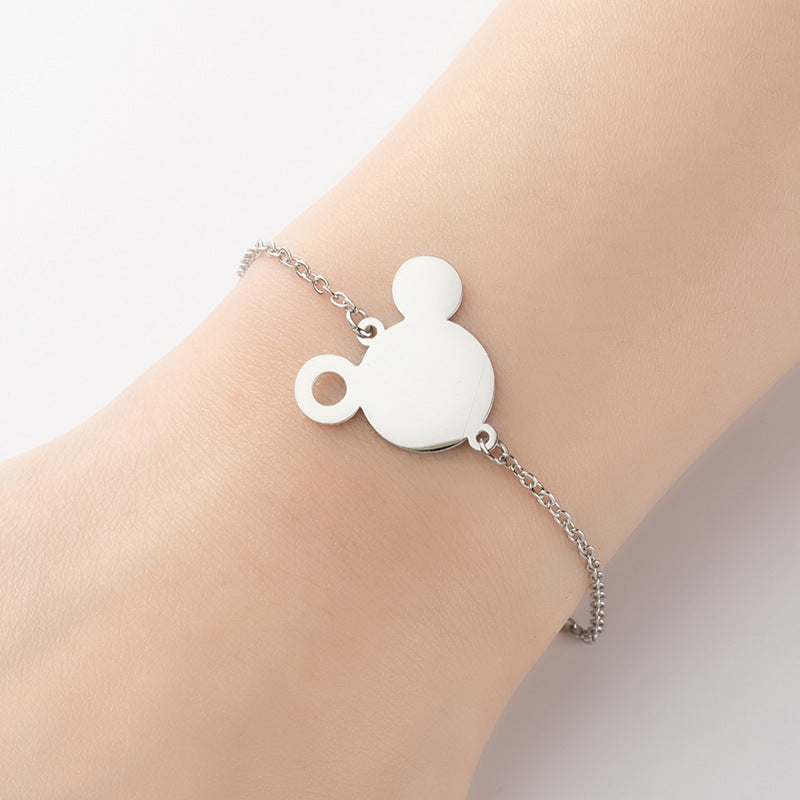 Niedliche, modische Cartoon-Charakter-Armbänder für Damen mit Mickey Mouse