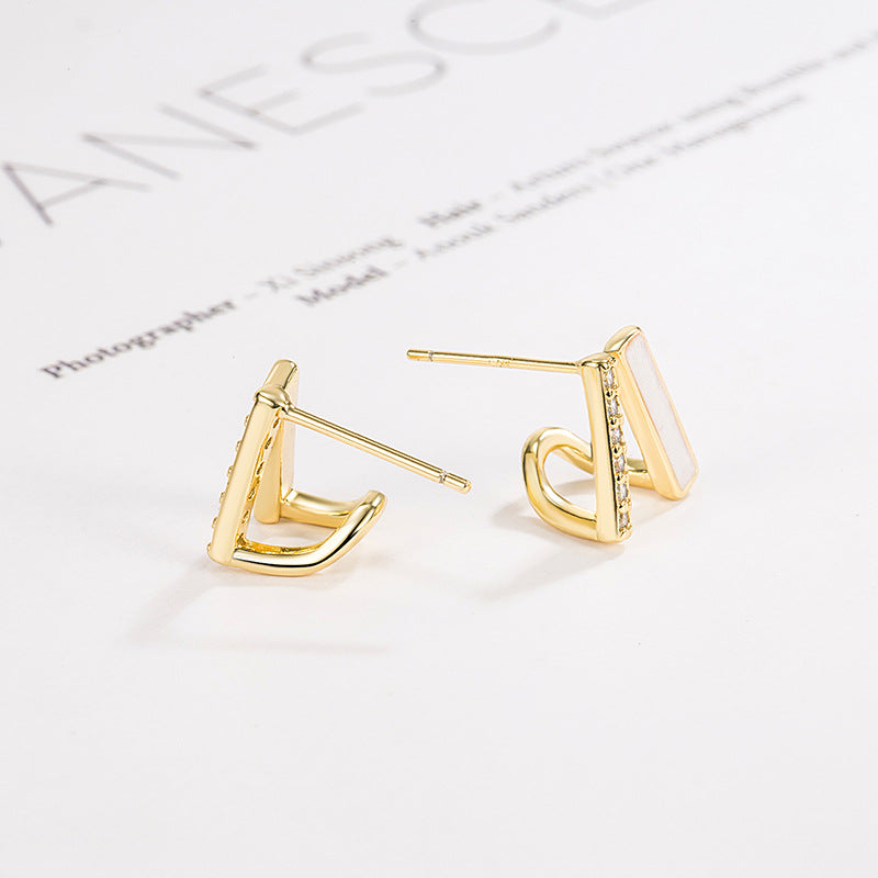 Niche Design Fritillary Small And Exquisite Earrings