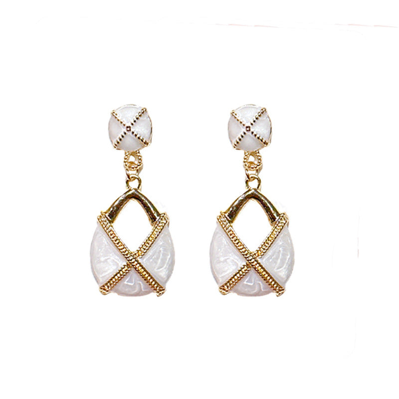 Style Dripping Oil Geometric High-grade Personality Earrings