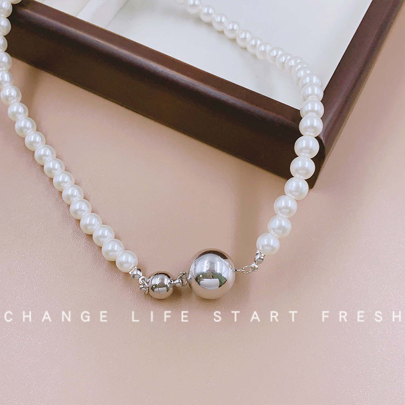 Women's Ball Beaded Pearl Elegant Special Interest Light Necklaces