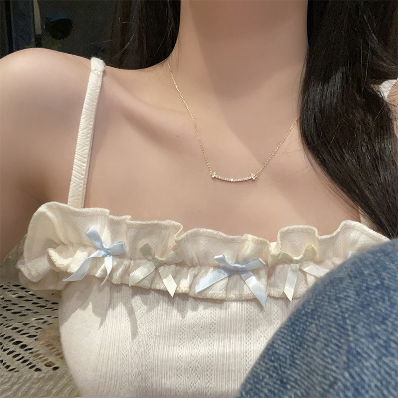 Luxury High-grade Smile Niche Design Clavicle Necklaces