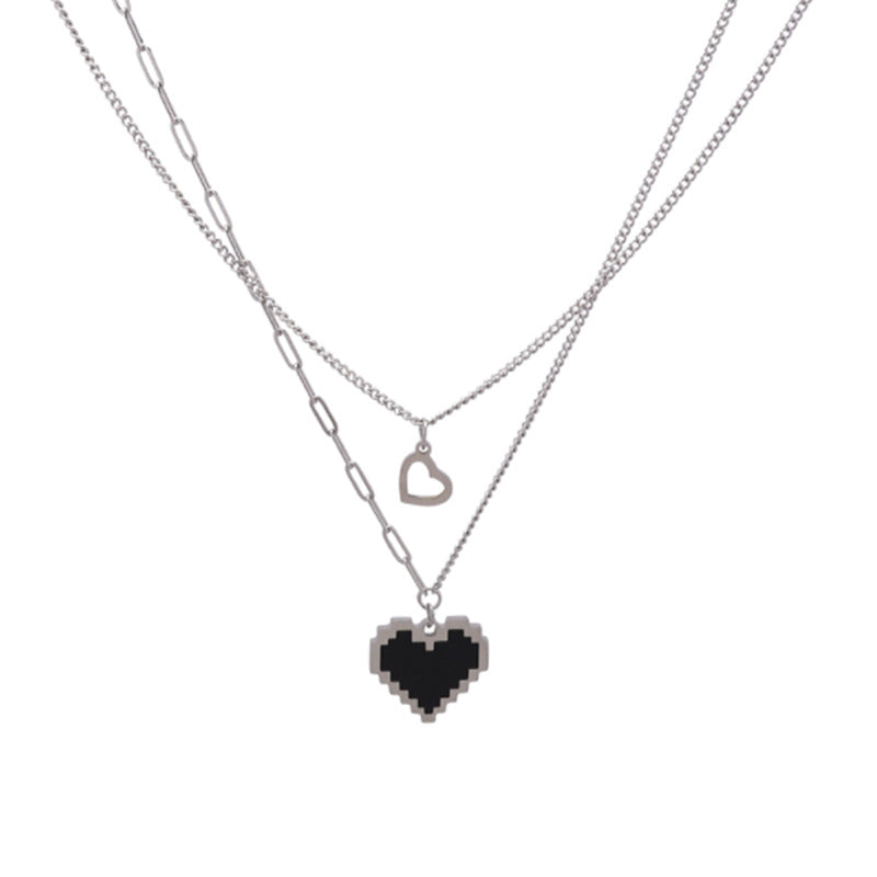 Heart Pendant Stacked Cold Style Hip Necklaces