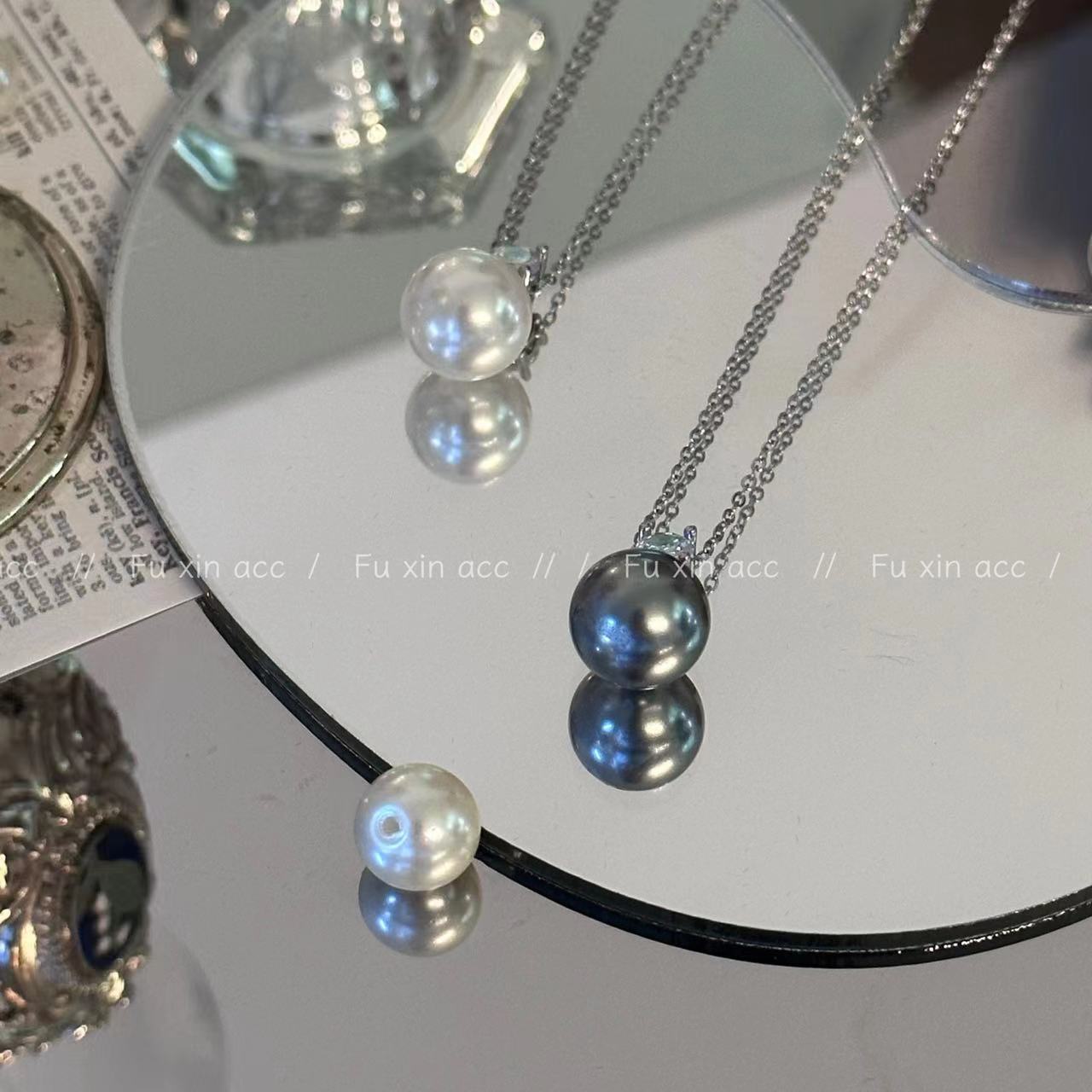 Colliers à pendentif en perles de haute qualité pour femmes, colliers blancs à la mode