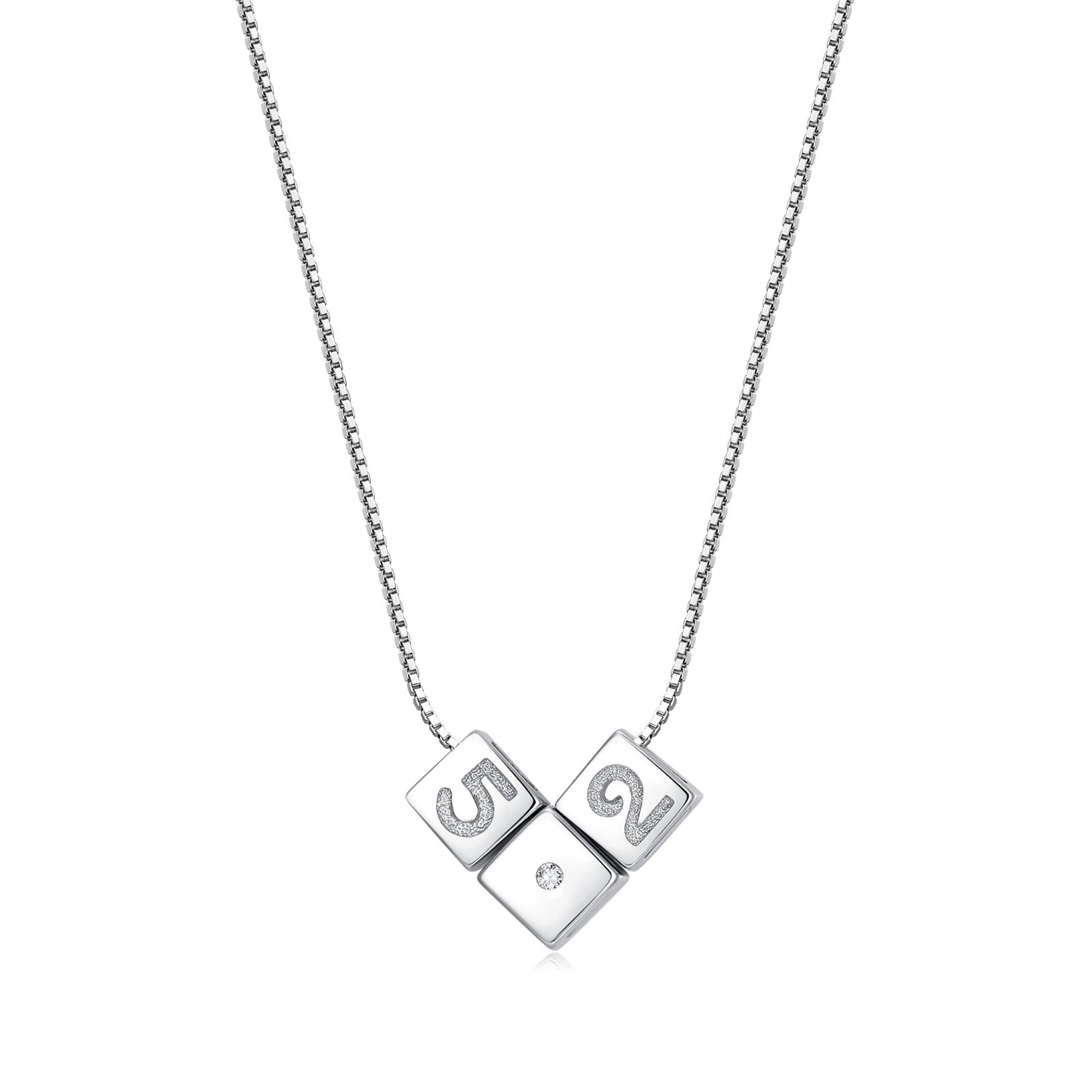 Women's Simple Small Square Pendant Clavicle Chain Necklaces