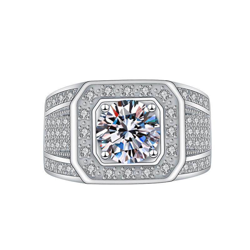 Men's Micro Inlay Full Diamond Trendy Man's Rings