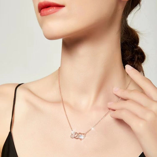 Luxury Female Pulsatile Heart Niche Clavicle Chain Necklaces